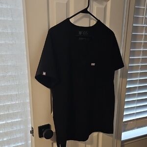 Figs Classic Black V-Neck Shirt